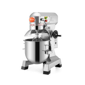 Commercial Food Mixer 10Qt 450W 3 Speeds Adjustable 110/178/390 RPM Heavy Duty 110V with Stainless Steel Bowl Dough Hooks Whisk Beater Premium fo